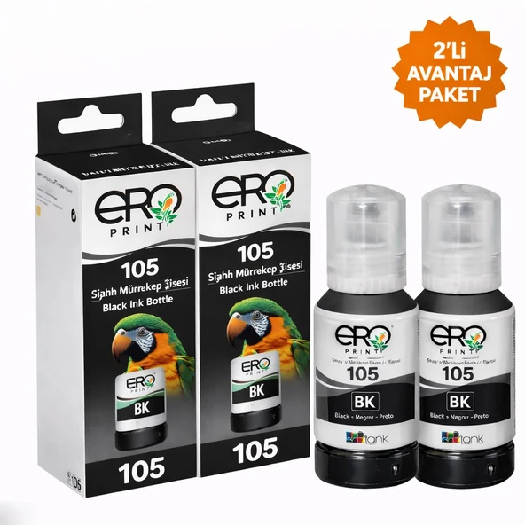Epson EcoTank L7160 Siyah Muadil Mürekkep 140ML X 2'li Avantaj Paket ürün görseli 1