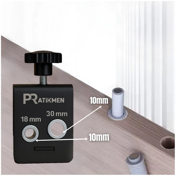 Pratikmen Bas Aç 18 ve 30 Mm Orta Merkez Delik Delme Aparatı ürün görseli 1