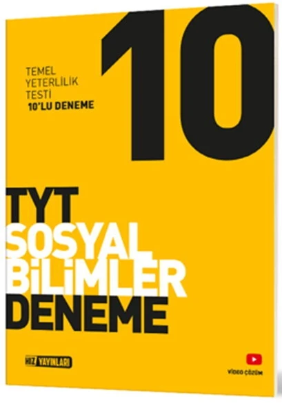 Hız Yayınları TYT Sosyal Bilimler 10 lu Deneme ürün görseli 1