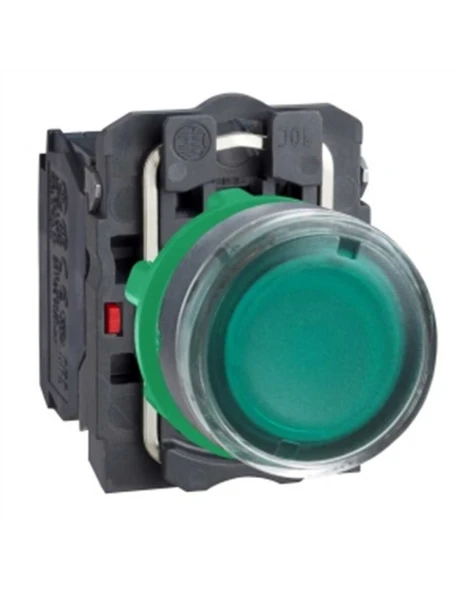 Schneider XB5AW33M5 22 mm Yeşil Işıklı Buton Yaylı 1 Na 1 Nk 220 V ürün görseli 1