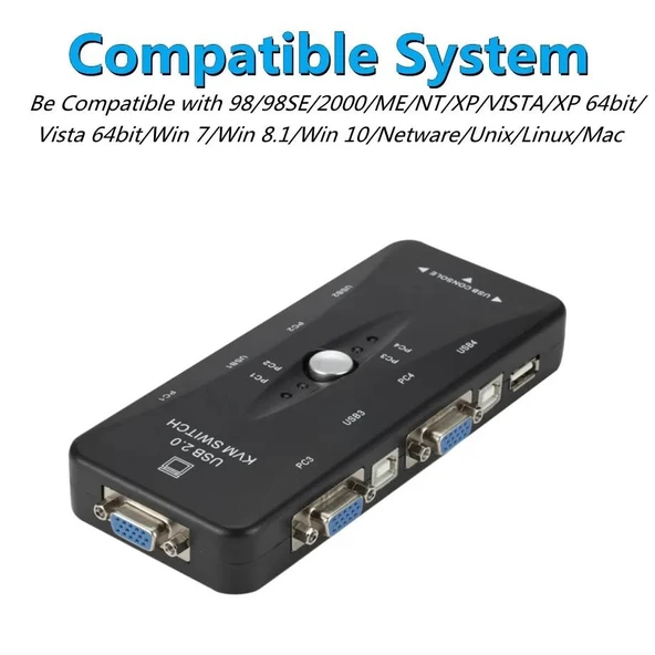 PrimeX PX-2840 USB KVM Switch 4 Port Manuel - Resim 6
