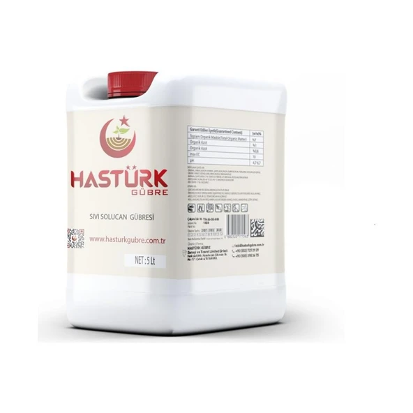 Hastürk Sıvı Solucan Gübresi 5 Lt. ürün görseli 1