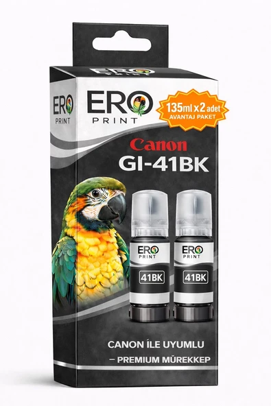 Canon Pixma G3420 Siyah Muadil Mürekkep 135ML X 2'li Avantaj Paket ürün görseli 1