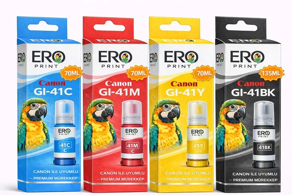 Canon GI-41 Muadil Mürekkep Set - 4 Renk ürün görseli 1