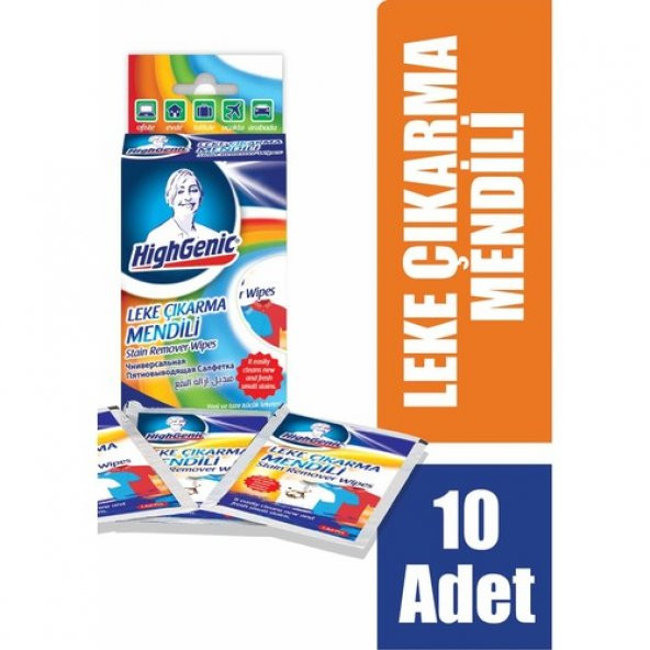 HighGenic Leke Çıkarıcı Mendil 10 Lu Kutu-8699469130353 - Resim 2