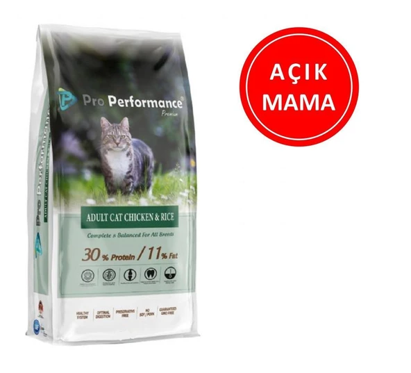 Pro Performance Tavuklu ve Pirinçli Yetişkin Kedi Maması 1 Kg AÇIK ürün görseli 1