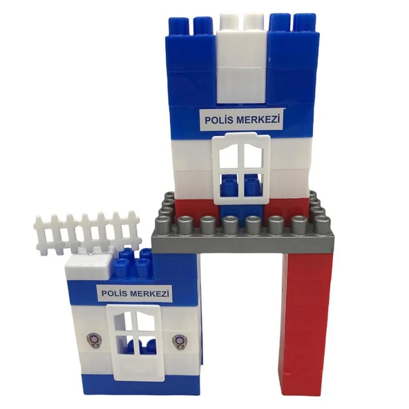 Farbu Oyuncak Lego 45 Parça Polis Yapı Blokları Seti - Resim 8