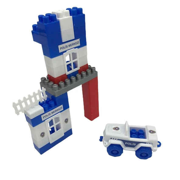 Farbu Oyuncak Lego 45 Parça Polis Yapı Blokları Seti - Resim 2