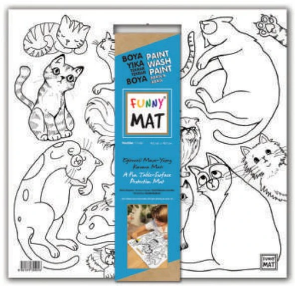 Funny Mat - Kediler 40x40cm ürün görseli 1