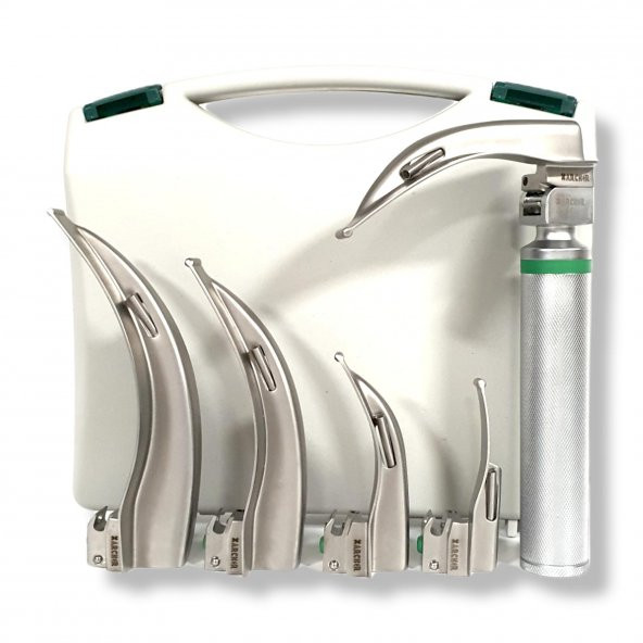 Archer Fiberoptik Laringaskop Set Macintosh Eğri 5 Blade No: 0-1-2-3-4 ürün görseli 1