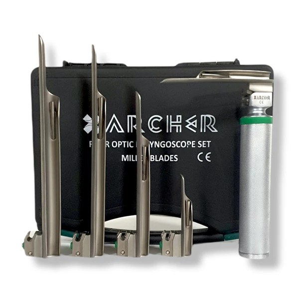 Archer Fiberoptik Laringaskop Set Miller No : 0,1,2,3,4 ürün görseli 1