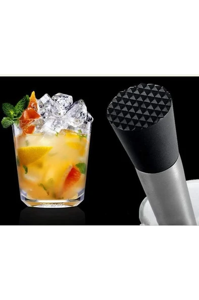 20x3 cm Meyve Ezici Tokmak Barmen Şeker Buz Limon Nane Ezici Kokteyl Mojito Smoothie Tokmağı Çubuk ürün görseli 1