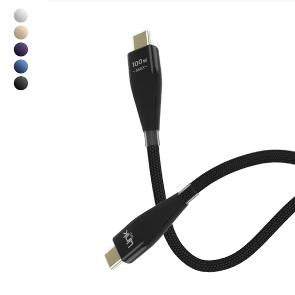 LinkTech K690 100W Type-C to Type-C 1.2m Hızlı Örgü Data ve Şarj Kablosu ürün görseli 1