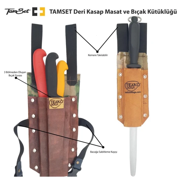 TAMSET V3 Deri Kütüklük 3+1 Bıçak Masat Kütüklüğü ürün görseli 1