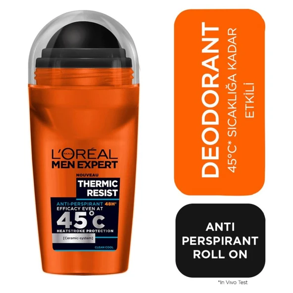 L'Oréal Paris Men Expert Thermic Resist Anti-Perspirant Roll On Deodorant 50Ml ürün görseli 1