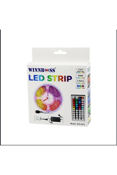 Led Strip WN-1144 5050 Smd Type - 3 Çipli Rgb Kumandalı, Şerit Led 5 Metre ürün görseli 1