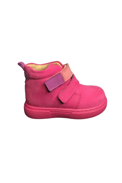 OrtopedikAL OrtopedikAL1001 Ridente Pembe Bebe Kız Çocuk Bot % 100 DERİ Anatomik Bilekten Cırtlı ürün görseli 1