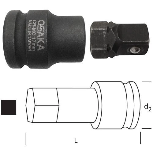 OSAKA LN34-12AG LOKMA DEĞİŞKEN UÇLU ADAPTÖR 1/2" 3/4"-1/2" ürün görseli 1