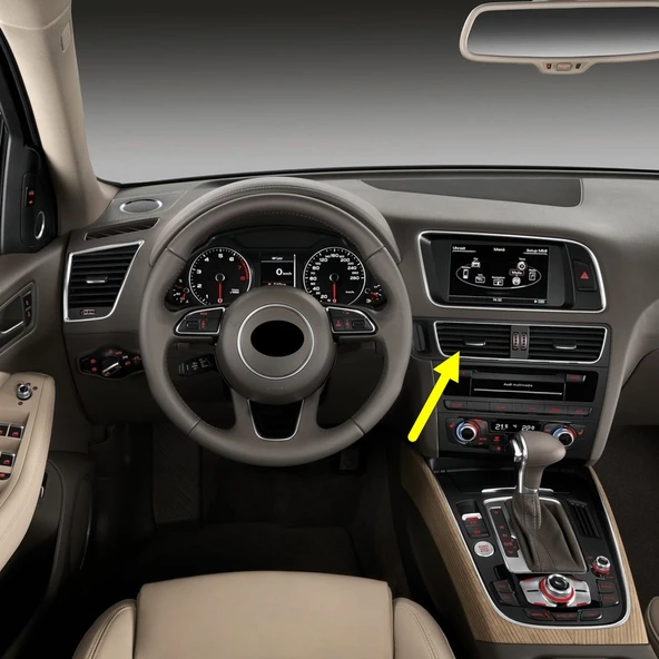 Audi Q5 2013-2016 Ön Torpido Orta Havalandırma Izgarası 8R1820951G ürün görseli 1