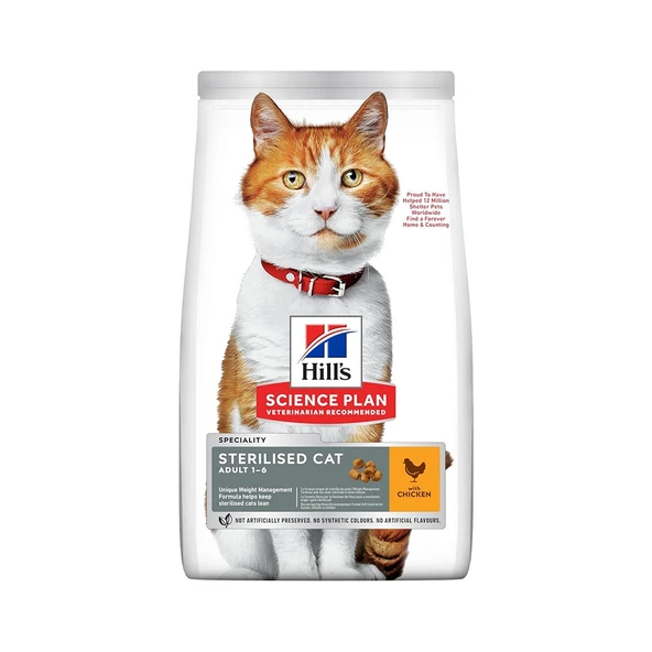 Hill's Sterilised Adult Tavuklu Kısırlaştırılmış Yetişkin Kedi Maması 1.5 Kg ürün görseli 1