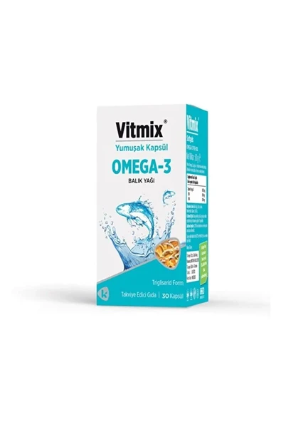 Vitmix Omega 3 Fish Oil 1000 Mg 30 Softgel ürün görseli 1