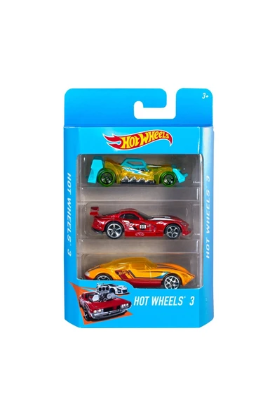 HOT WHEELS K5904 Hot Wheels 3'lü Araba Seti - Resim 2