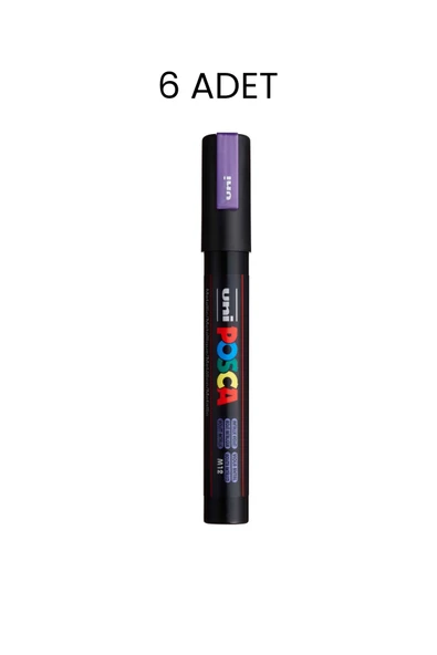 UNİ-BALL Posca PC-5M Su Bazlı Marker Kalem 6'lı Kutu ürün görseli 1