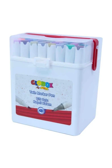 Globox Çift Uçlu Keçeli Kalem Boya Kalemi - Resim 6