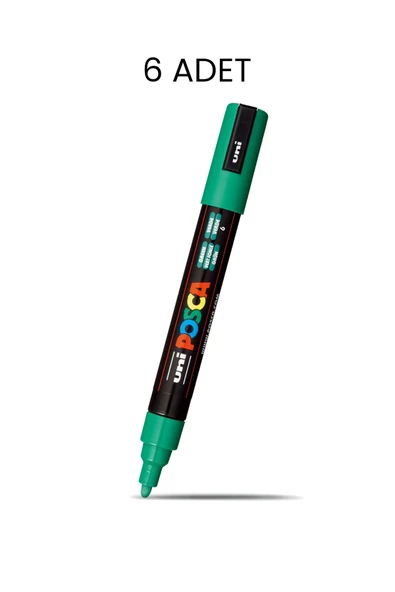 UNİ-BALL Posca PC-5M Su Bazlı Marker Kalem 6'lı Kutu ürün görseli 1