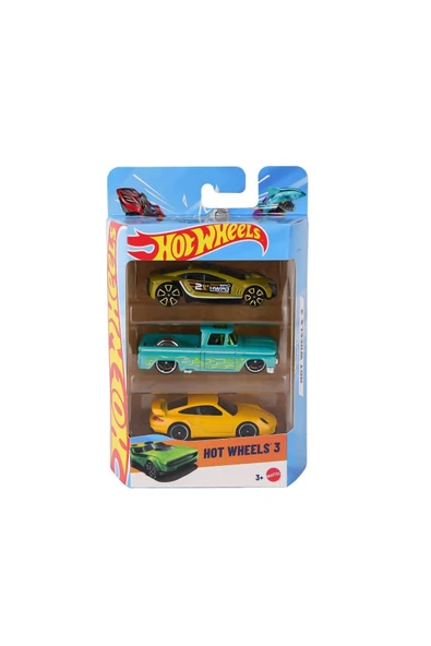 HOT WHEELS K5904 Hot Wheels 3'lü Araba Seti - Resim 6