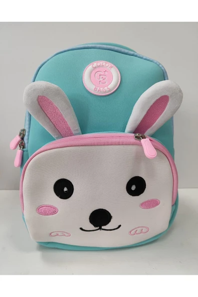 TUZY KIRTASİYE OYUNCAK COLOR BAGS TAVŞAN FİGÜRLÜ ANAOKUL OKUL ÇANTASI ürün görseli 1