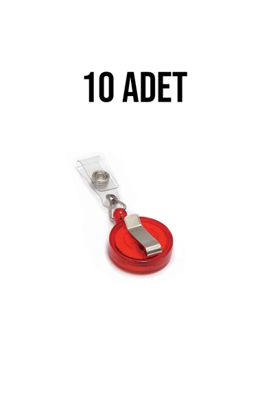 VİVA İnox Yoyo Kırmızı İsim Kartı İçin 10 Adet ürün görseli 1