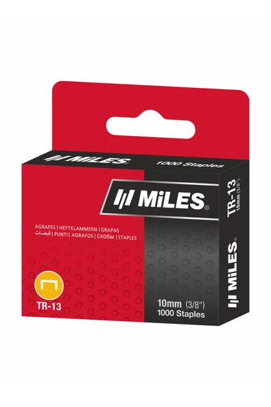 Kangaro Miles 13/10 Zımba Teli 1000 Adet Metalik Gri ürün görseli 1