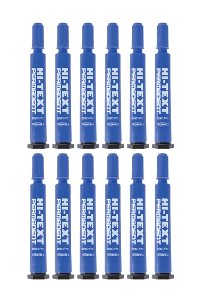 Hi-Text Marker Kalem Kesik Uç 12 Adet Koli Kalemi ürün görseli 1