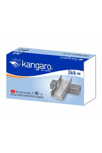 Kangaro 24/6 Zımba Teli 1000'li Paket Metalik ürün görseli 1
