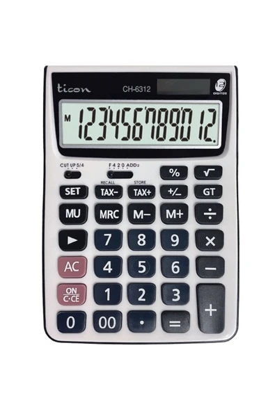 Dağtaş Kırtasiye Ticon CH-6312 Hesap Makinesi 12 Haneli ürün görseli 1