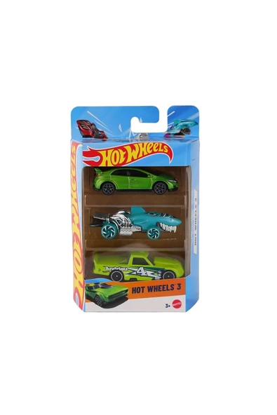 HOT WHEELS K5904 Hot Wheels 3'lü Araba Seti - Resim 5