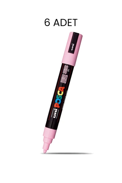 UNİ-BALL Posca PC-5M Su Bazlı Marker Kalem 6'lı Kutu ürün görseli 1