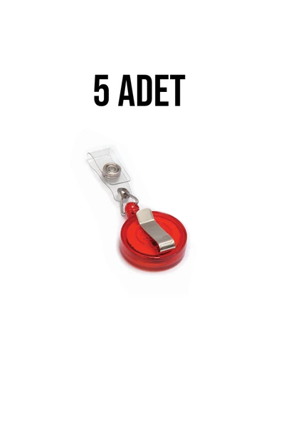 VİVA İnox Kırmızı Renk Yoyo İsim Kartı İçin 5 Adet ürün görseli 1