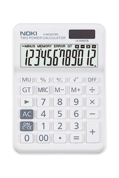 Noki Hesap Makinesi 12 Haneli Beyaz H-MC007 ürün görseli 1