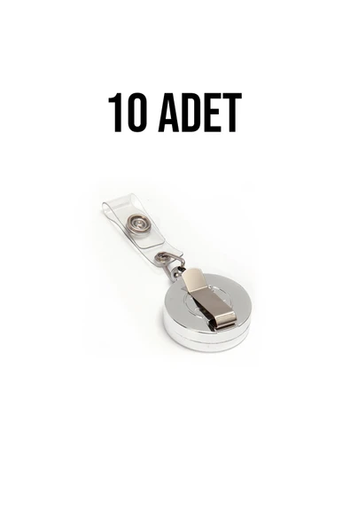 VİVA İnox Metal Kaplamalı Yoyo İsim Kartı İçin 10 Adet ürün görseli 1