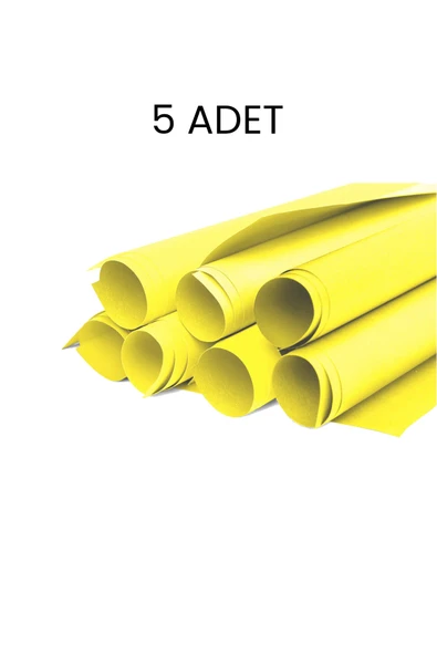 Puti Fon Kartonu 50x70 5 Adet Limon Sarı ürün görseli 1