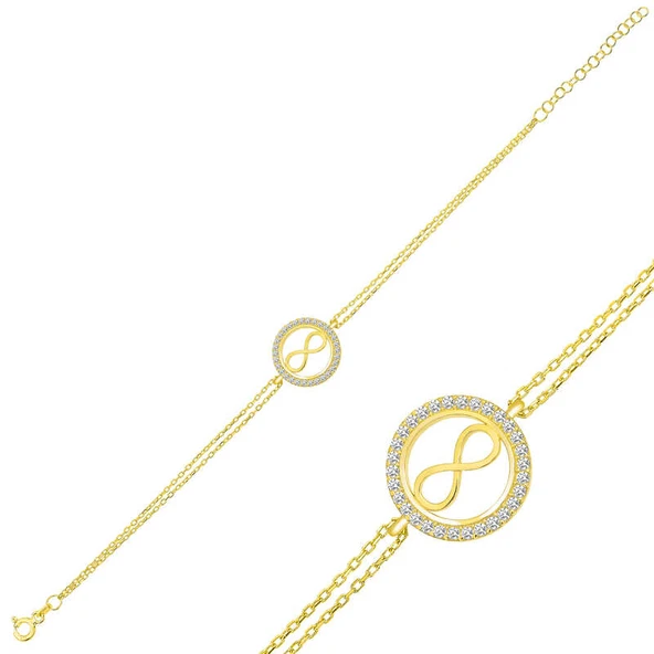 Harem Altın Gümüş Gold Sonsuzluk Bayan Bileklik ürün görseli 1