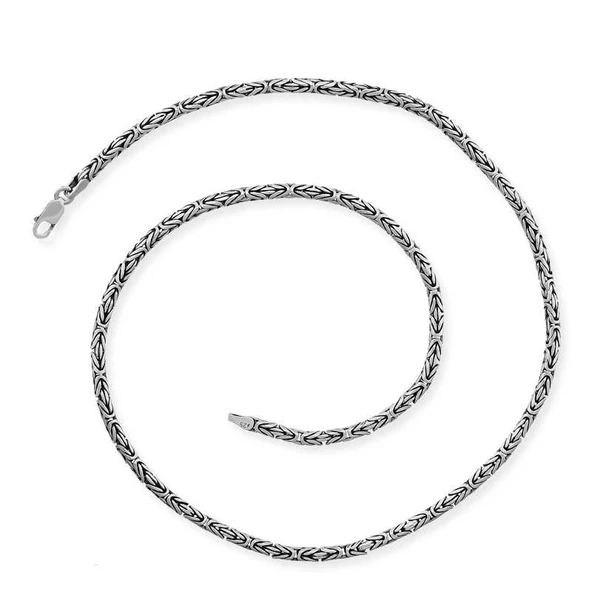 Harem Altın Gümüş Kral Zincir - 4 mm Yuvarlak ürün görseli 1