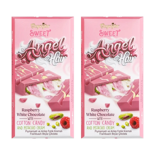 Beyoğlu Angel Hair Pişmaniye Ve Antep Fıstık Dolgulu Frambuazlı Çikolata 170 Gr. x 2 Adet ürün görseli 1