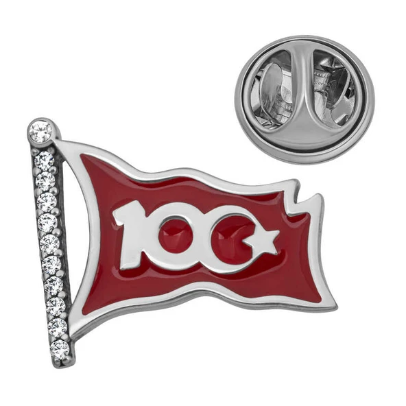 Harem Altın Gümüş Ay Yıldız 100.Yıl Rozet ürün görseli 1