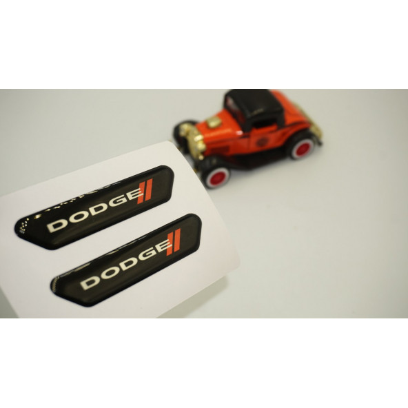 Dodge Logo Çamurluk Yanı Ve Ayna Metalize Damla Desen 3M Logo Arma ürün görseli 1