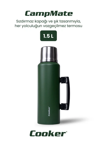 Cooker CampMate 1.5 L Paslanmaz Çelik Termos CKR2085 ürün görseli 1