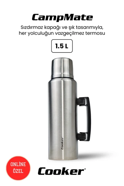 Cooker CampMate 1.5 Litre Paslanmaz Çelik Termos CKR2084 ürün görseli 1