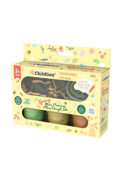 Childgen Doğal Oyun Hamuru Mini Premium Spring Set ürün görseli 1